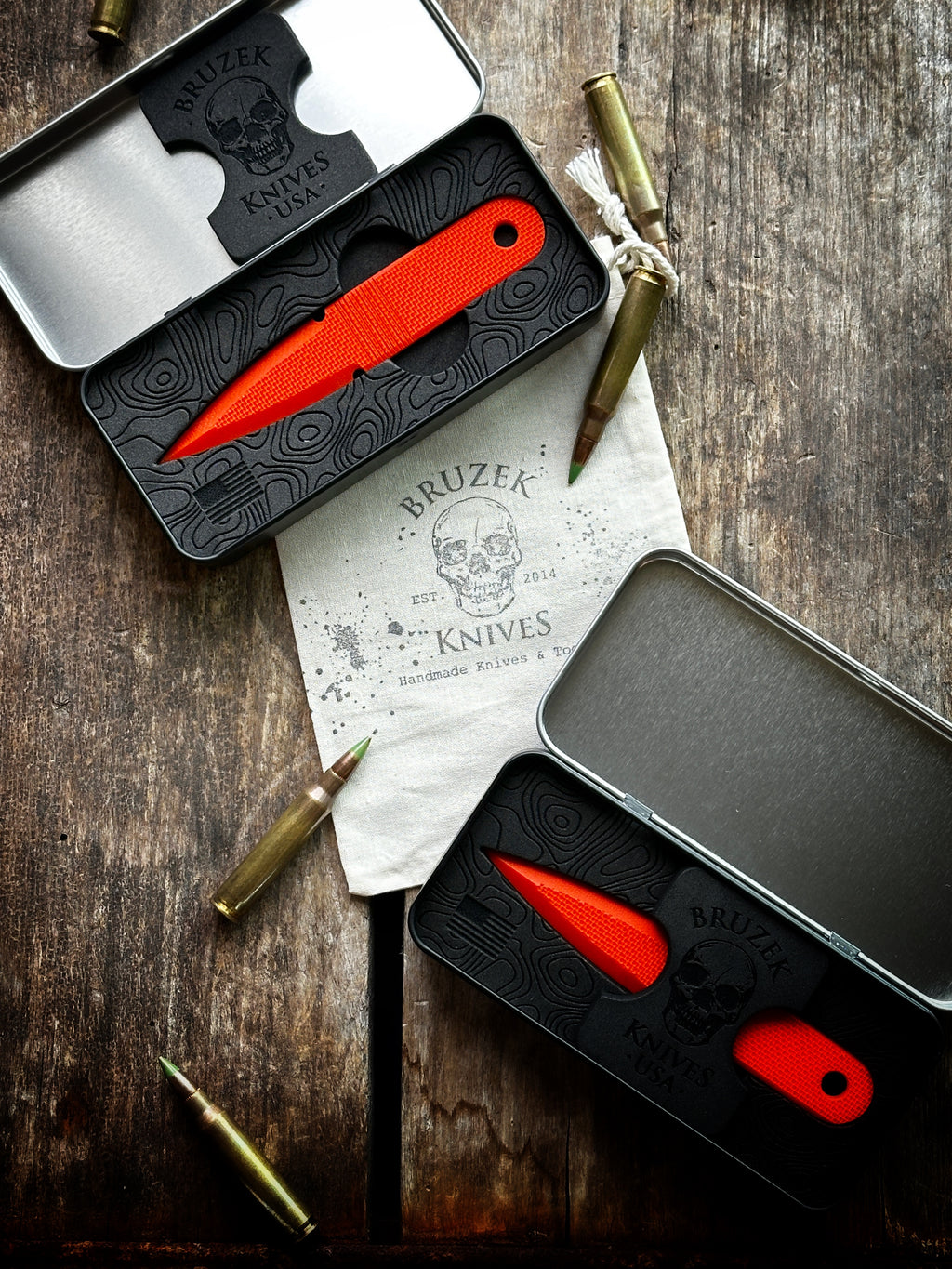 Hunter Orange Peel Ply G10 (Thin Dagger) - Thum Dagger - Version 1