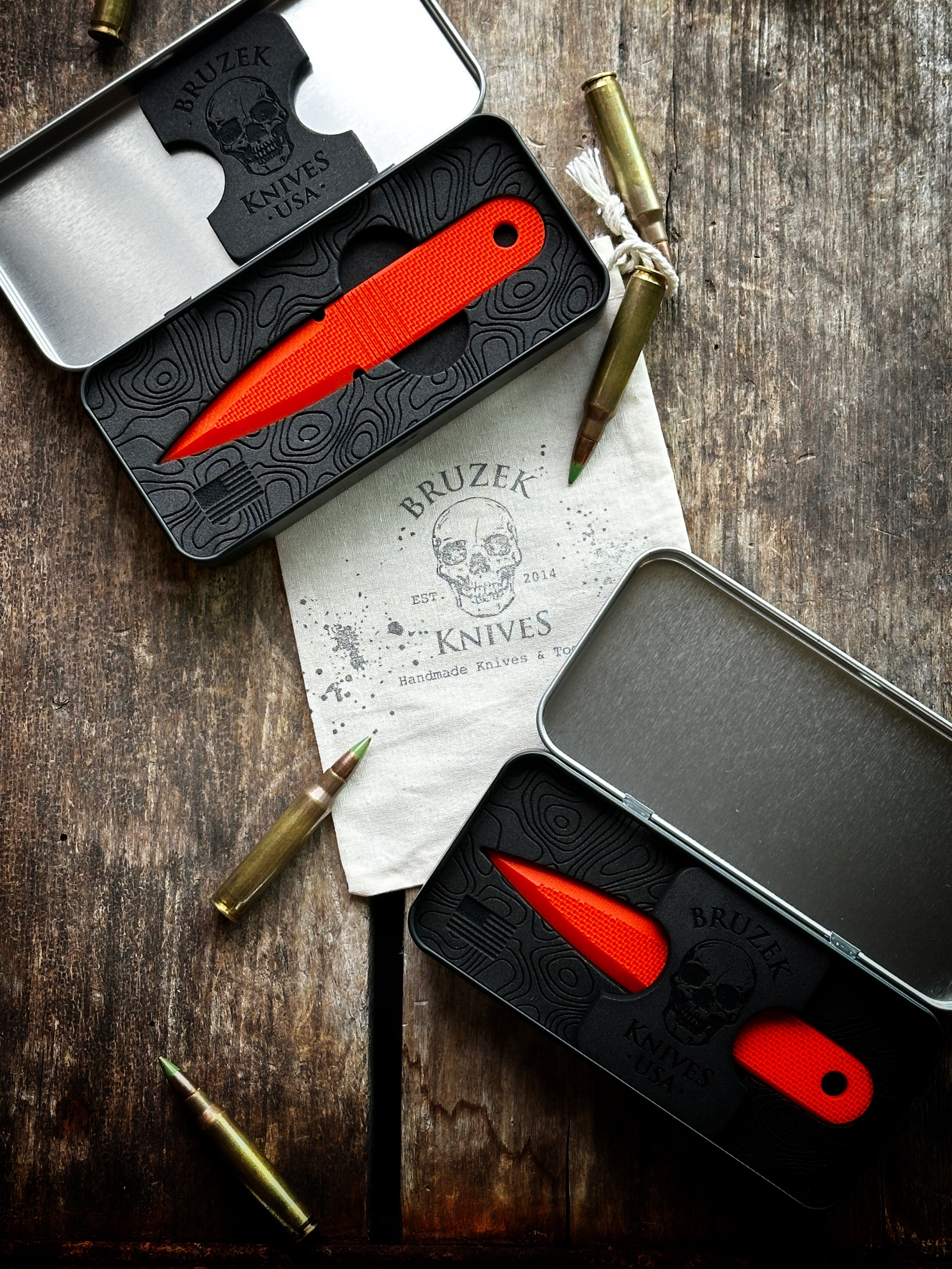 Hunter Orange Peel Ply G10 (Thin Dagger) - Thum Dagger - Version 1