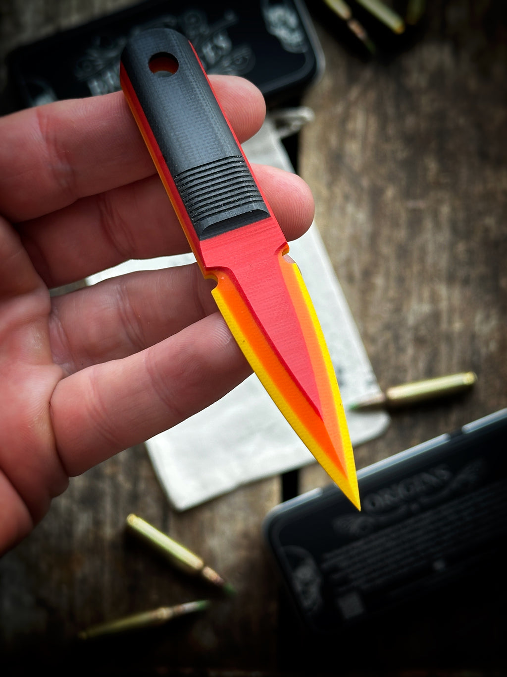G10 Retro TRD (Black on top)  Thumb Dagger - Version 1