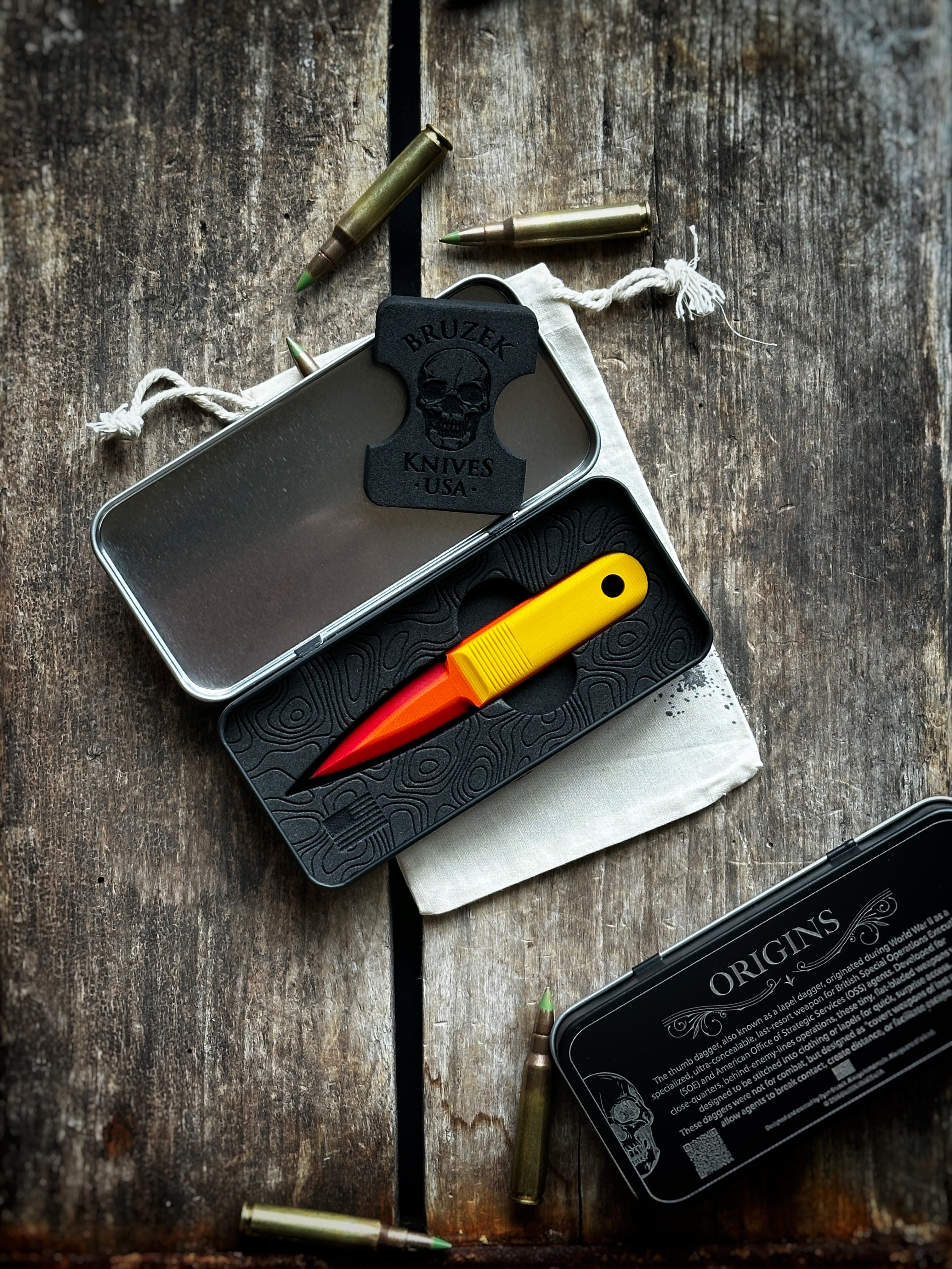 G10 Retro TRD (Yellow on top)  Thumb Dagger - Version 1