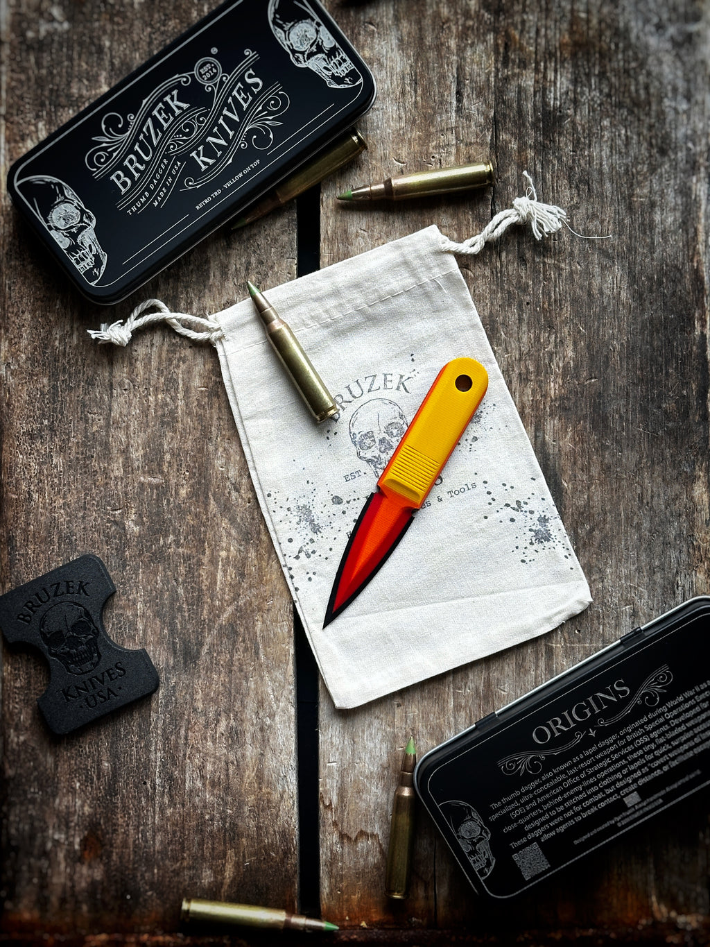 G10 Retro TRD (Yellow on top)  Thumb Dagger - Version 1