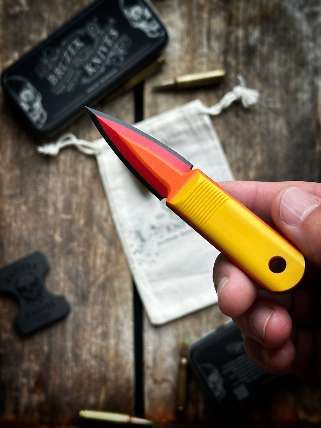 G10 Retro TRD (Yellow on top)  Thumb Dagger - Version 1