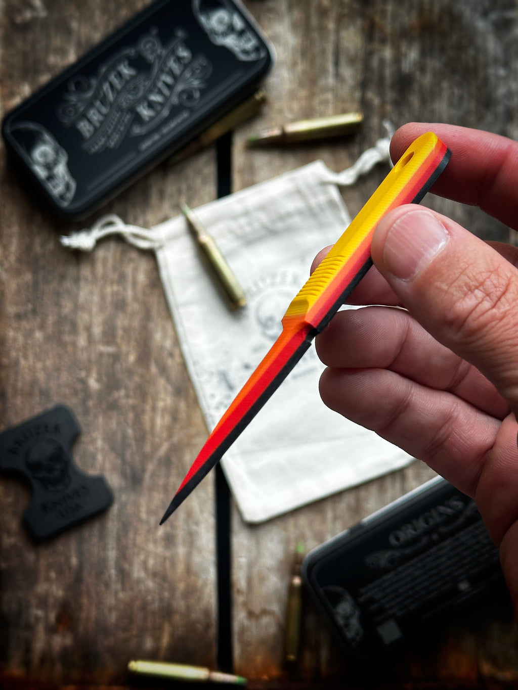 G10 Retro TRD (Yellow on top)  Thumb Dagger - Version 1