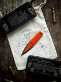 Orange over OD Green 50:50 G10 - Thumb Dagger Version 2